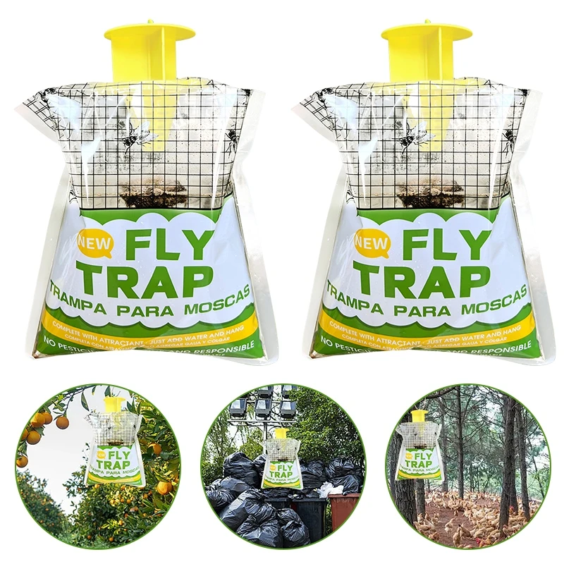 Fly Trap 1/5/10pcs Outdoor Hanging Catcher Bag Mosquito Insect Water-Soluble Bags
