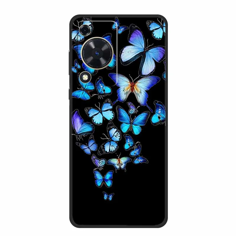 Black Silicone Soft Phone Case with Cartoon Design