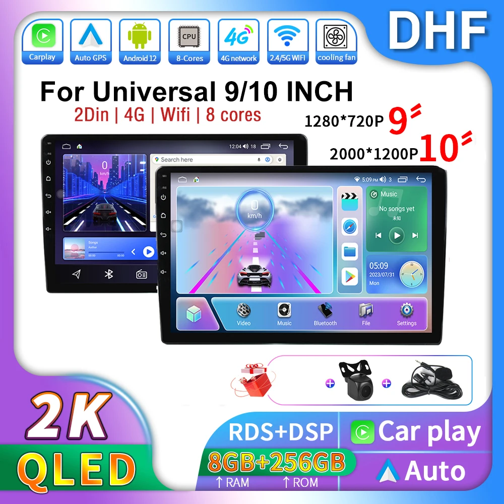 

7 9 10 Inch Car Radio 2Din Android Multimedia Player CarPlay Universal Stereo 4G GPS Navigation For Volkswagen Nissan Kia Toyota