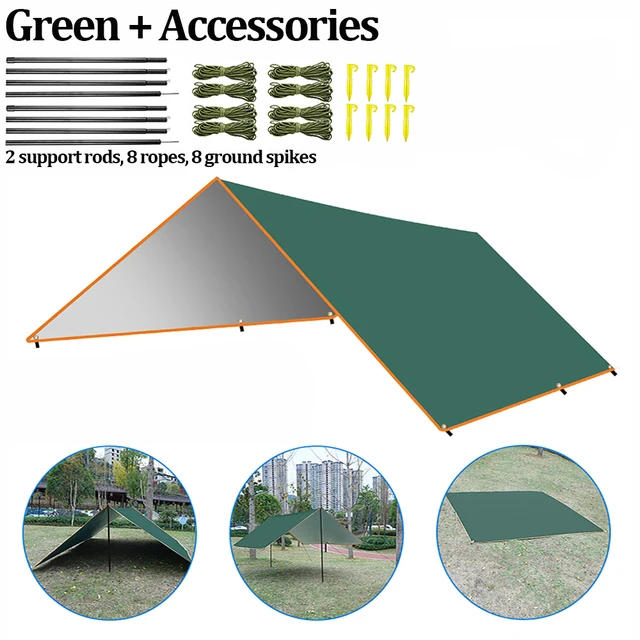 Camping Tarp Waterproof Portable Tarp Multifunctional Outdoor Camping