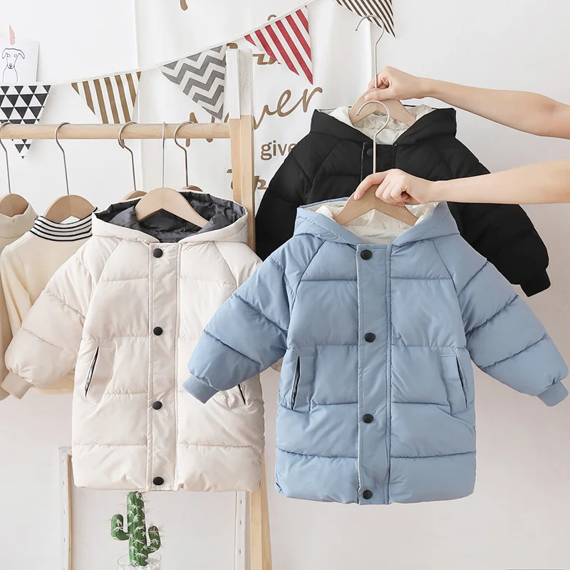 

Girls Kids Down Coat Jacket Overcoat Cotton 2022 Cheap Plus Thicken Winter Sports Teenager Children's Clothing