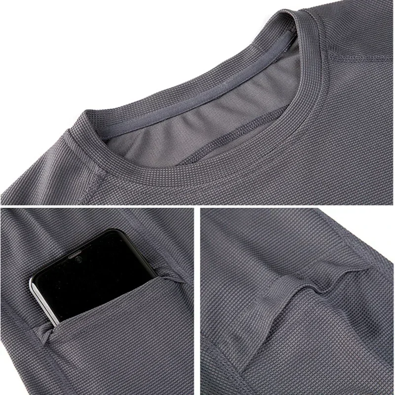 Summer Men's Quick Dry Short Sleeve Tactical T-shirt Male Outdoor Lightweight Breathable Tops Fitness Training T Shirt 3XL