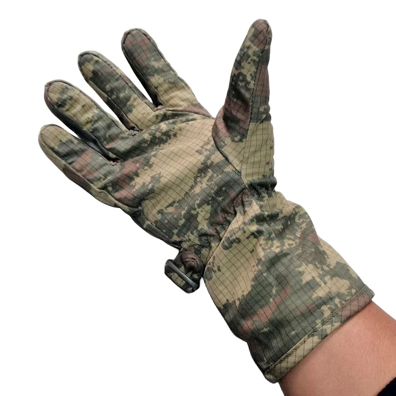 Warm Tactical Gloves Winter Outdoor Windproof Waterproof Five Finger Gloves Camouflage Cycling Plus Velvet Cold-proof Ski