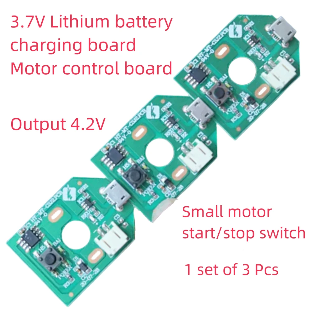 3.7V Lithium Battery Charging Board Output 4.2V Motor Control Board 1 Set of 3 Pcs