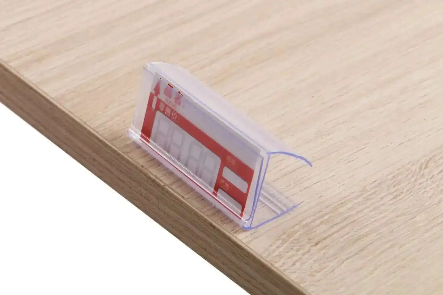 100 Stück transparente PETG-Glasregal-Schilder und Tickethalter – Detail 8