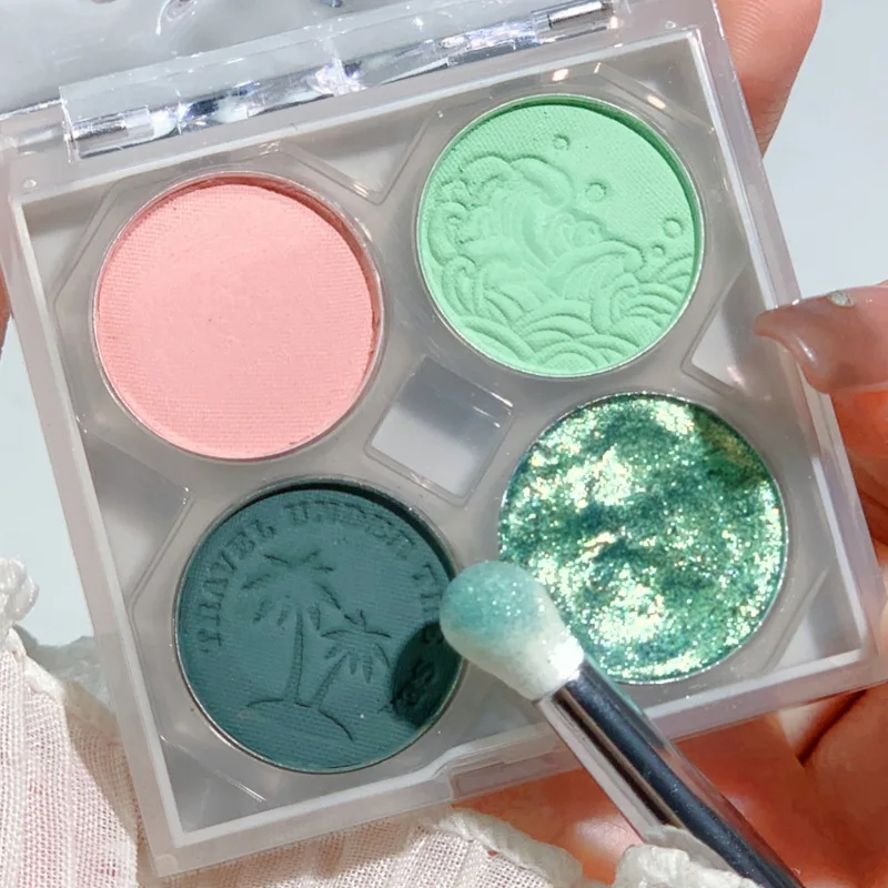 

HEALLOR Четырехцветные тени для век Палитра Цветочные тени для век искусственные естественные тени для век водостойкие стойкий макияж Co