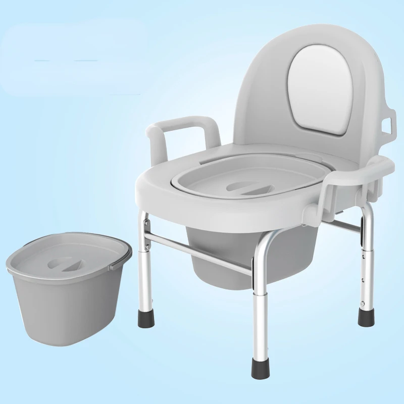 Safety Armrests Elderly Commode Chairs, Portable Toilet Chair for Disabled People Aids, Household Toilet Stool Squat Toilet Seat 6