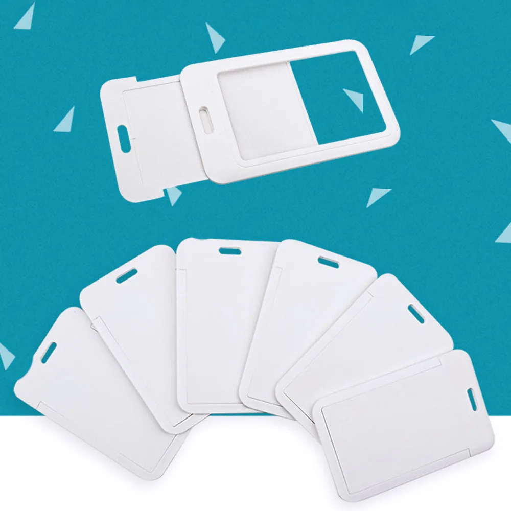 Slide Cover Cards Holder Unisex Women Men Work Id Card Holder Credit