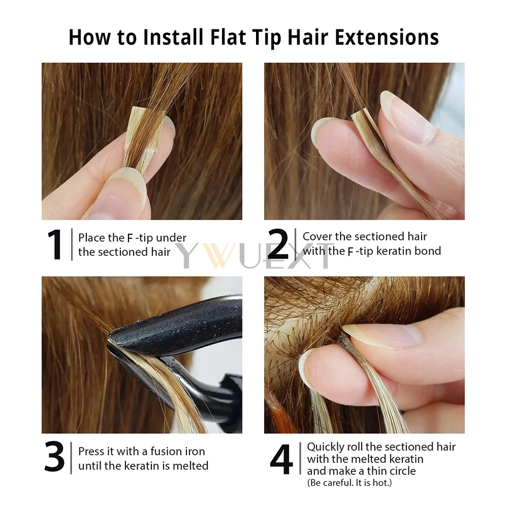 플랫 팁 케라틴 인간의 머리카락 확장 핫 퓨전 헤어 익스텐션 12 16 20 50 개/갑 기계 레미 케라틴 팁 헤어 익스텐션