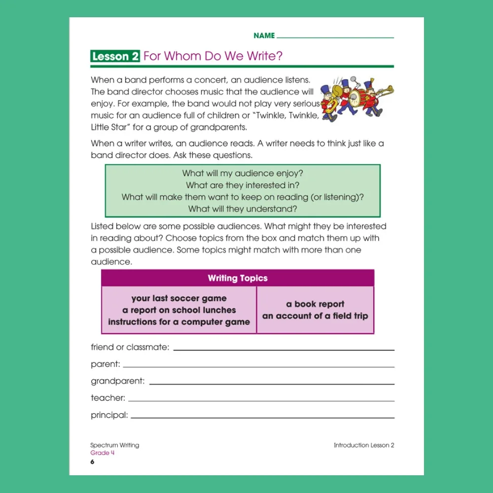 Spectrum Writing Wrokbook K-grade1-8 word-making&writing skills learning English kindergarten to primary school 6