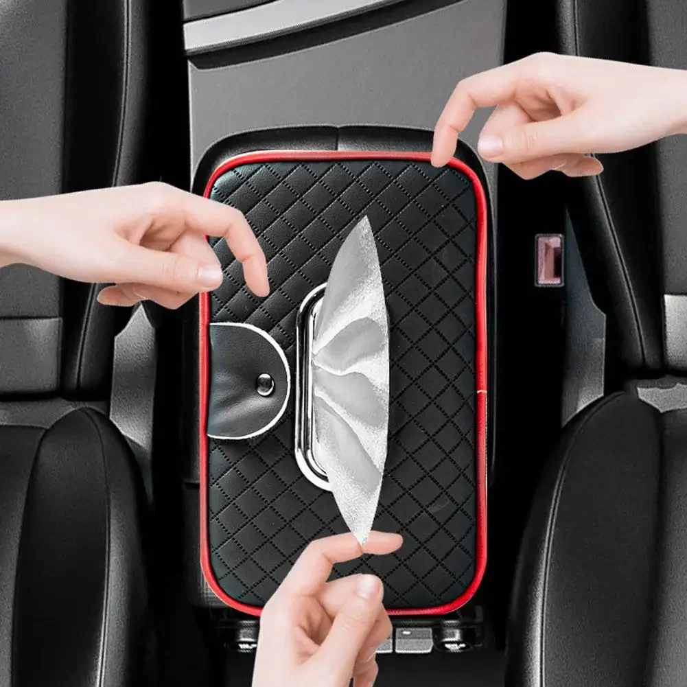 

Car Tissue Holder PU Leather Backseat Tissue Case With Adjustable Strap Wipes Dispenser Interior Parts 22 X 13 X 6 Cm Wholesale