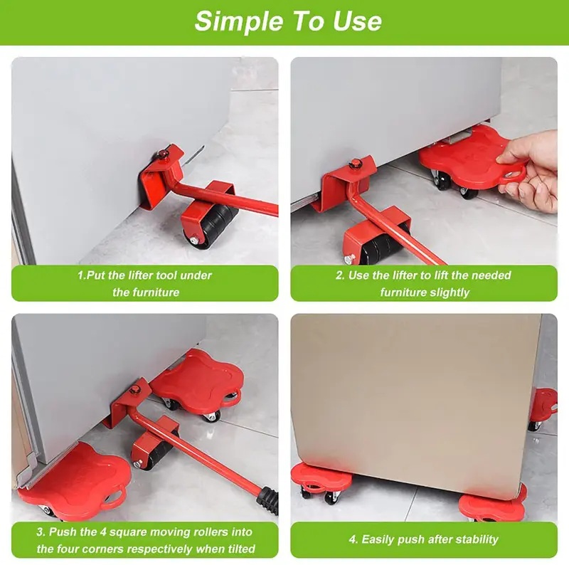 Heavy Duty Furniture Lifter Appliance Moving and Lifting System Adjustable Height Lifting Tool for Easy Safe Moving Tools - Image 5