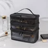 Travel Mesh Wash Storage Bag Makeup Organizer Cosmetics Make Up Skincare Box Plastic Container Handbag For Women Men Bathroom 1
