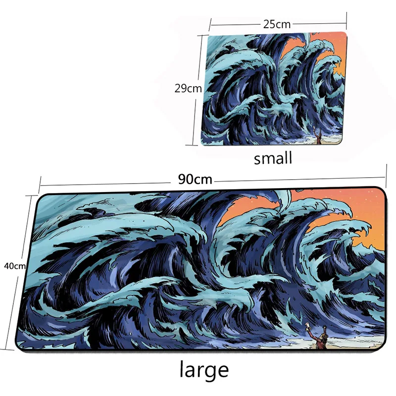

Mousepad Wave Design 90x40cm Anime Game Pad XXL Mouse Gaming Laptop Keyboard Accessories Wave Mouse Game Pad PC Gamers