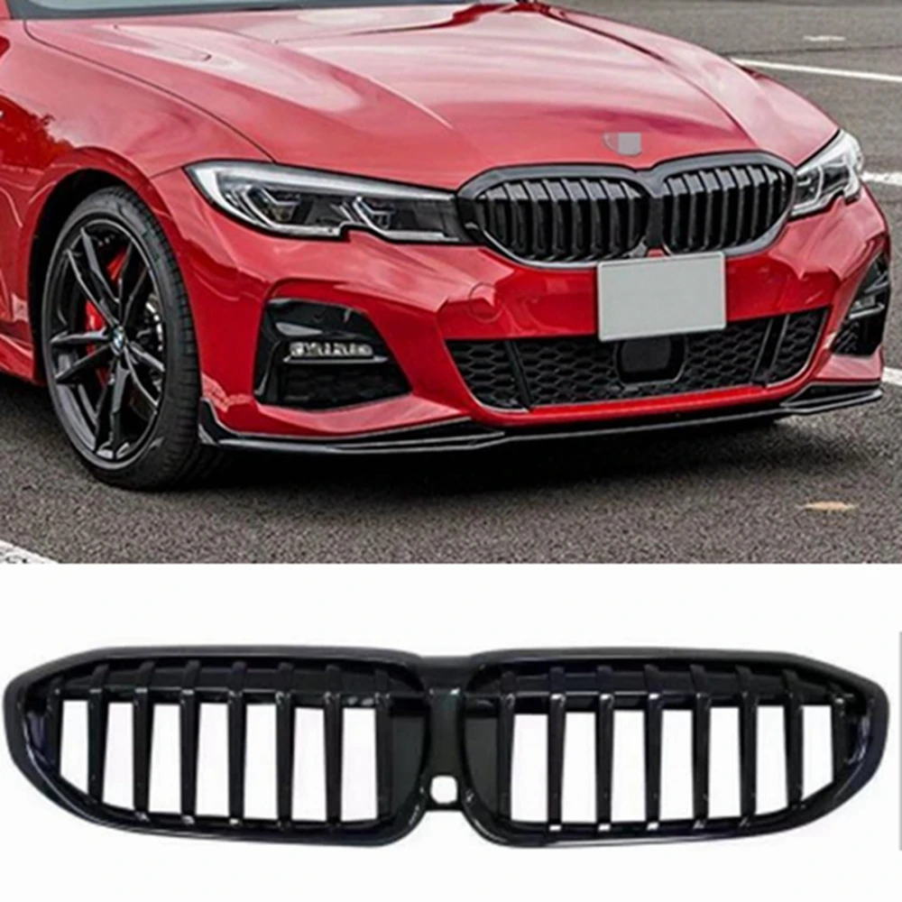 

Rhyming Kidney Front Bumper Grille Dual Slat Racing Air Inlet Grill Fit For BMW G30 G38 3 Series 2019+ G20 G28 Car Accessories