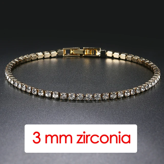 Bracelet de Tennis en cristal de luxe pour hommes, Hip Hop, tendance, Punk, zircone, chaîne de Couple sur la main, bijoux Streetwear