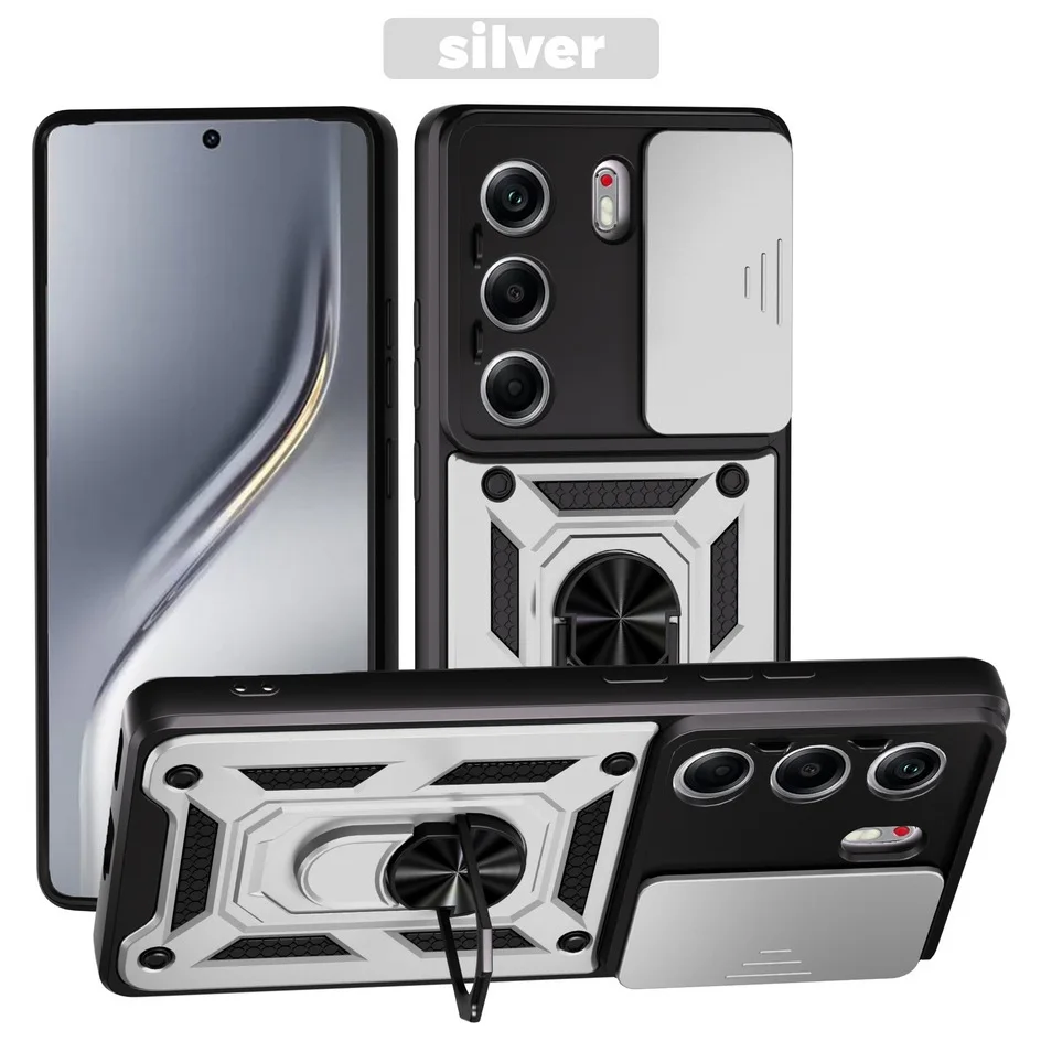 Armor Metal Ring Holder Camera Protective Case with Enhanced Durability