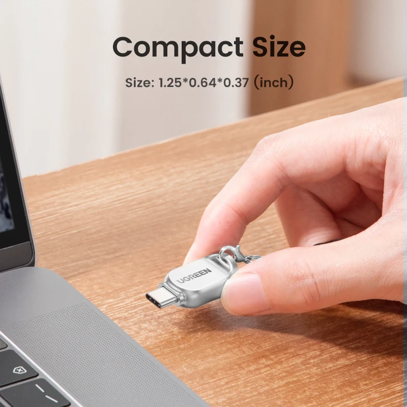 Ugreen-usb-c para Leitor de Cartão Micro sd tf Adaptador Otg para Laptop pc Tablet Telefone Windows Macos Usb 3.0 Memory Card Reader - Imagem 4