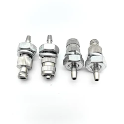 Barb To Male Female Luer Lock Connector With Ring And Nut Connecting Hose/Tube Metal Fitting Panel Mount