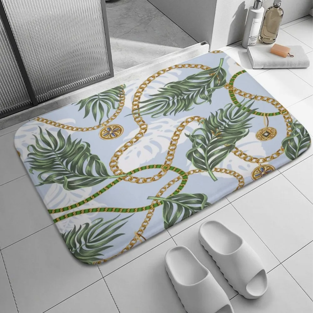Customized Water Absorption Bathroom Mat, Coral Fleece, Living Room