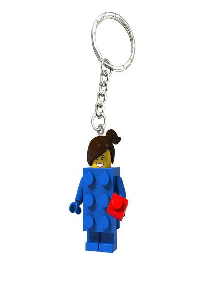 LLavero de bloques de construcción de Robot de Anime para hombres y mujeres, juguete de modelo de muñeca pequeña de murciélago de hadas de dibujos animados, bolso de coche, colgante de encanto, regalo