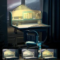 Kindergarten Homestay Children Furniture Sets Kids Bedroom Dormitory Learning Table Chairs Suit School Study Desks with Drawer m 4