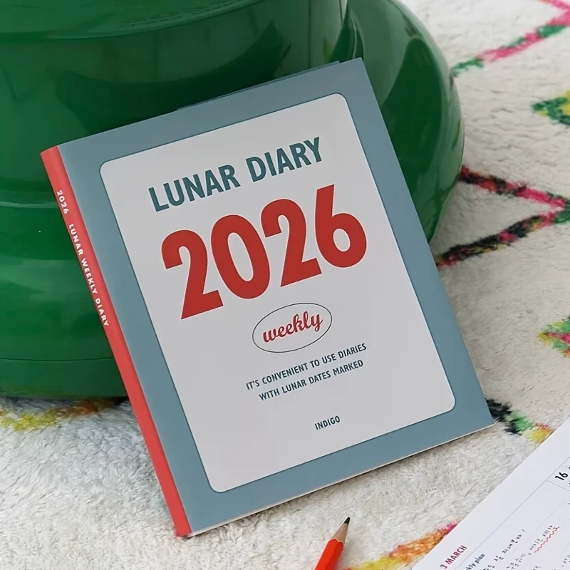 2026년 말년(말띠아) 음력 달력 주간 플래너 다이어리, 일일 일정 정리 및 선물용으로 음력 날짜 표시됨