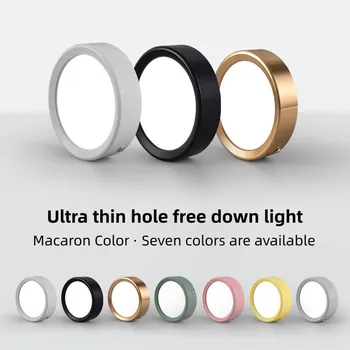 LED 다운라이트 모던한 다채로운 천장 조명, 표면 장착 스팟 Led, 3W, 5W, 7W, 9W, 12W, 초박형 침실 거실 조명, 220V