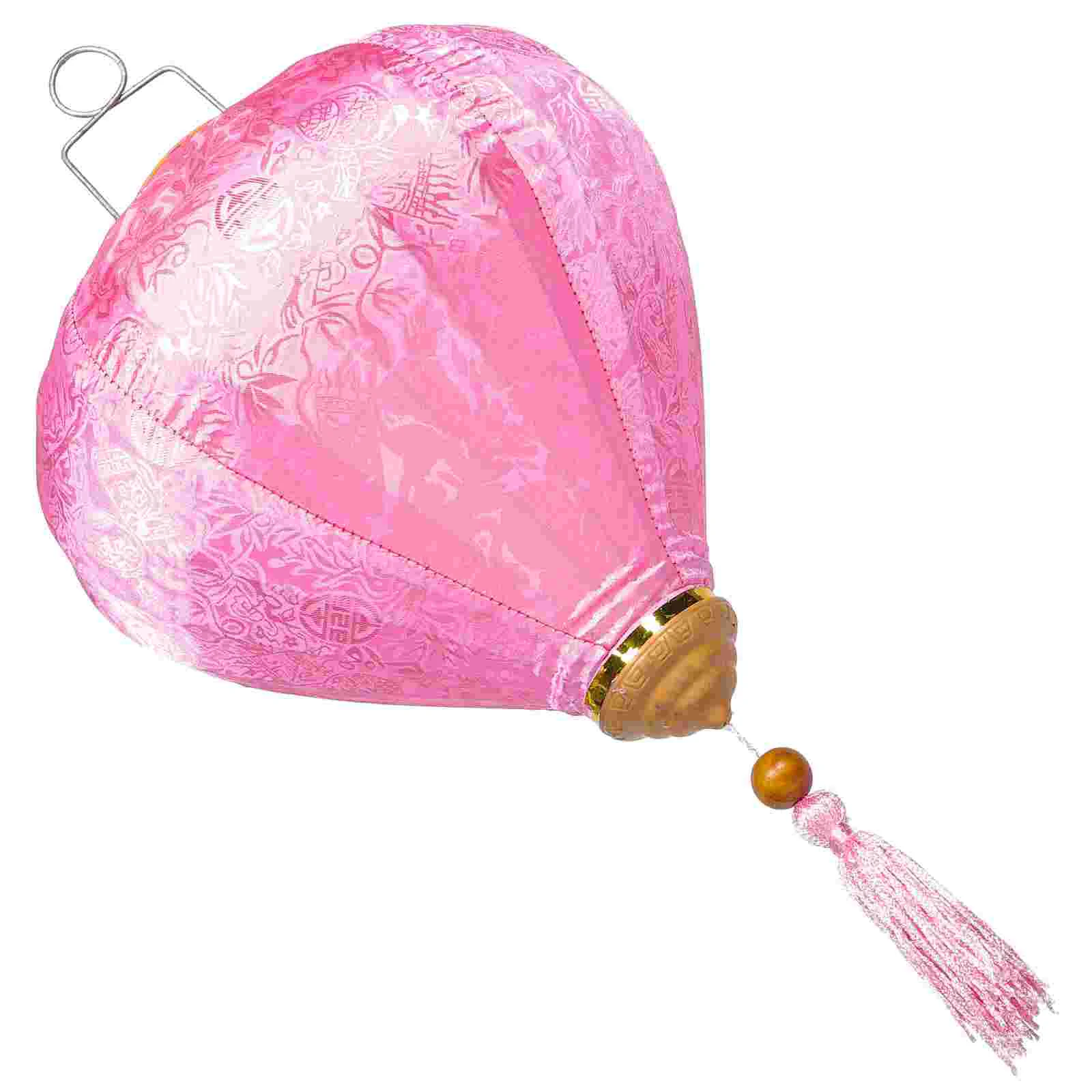 

Vietnamese Oval Silk Lantern Chinese Japanese Paper Lantern 12 Inch Foldable Decorative Silk Lantern Outdoor Party Wedding