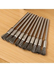 Premium Stainless Steel Wire Brush Set - Ideal for Precision Cleaning, Rust Removal, and Sanding (10PCS)