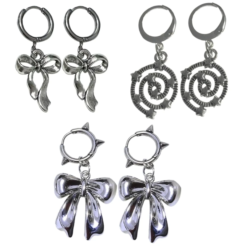 

Fashion Bowknot/Thread Star Pendant Earrings Simple Drop Earrings Jewelry