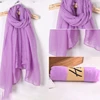 Women Lightweight Super Large Summer Beach Wrap Scarves Solid Color Long Shawl for Head Scarves Wrap Turb 4