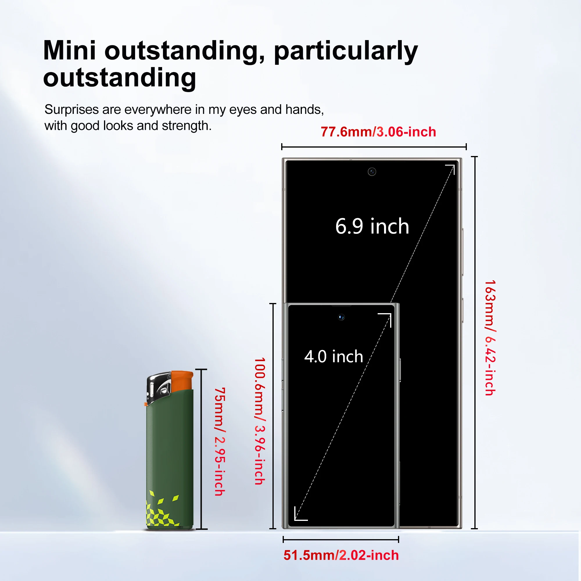 SERVO S27 MINI 3G Pocket Smart Phone Android 10.0 OS Play Store 2GB+16GB WiFi Hotspot Dual SIM 4.0" Display GPS Small Smartphone