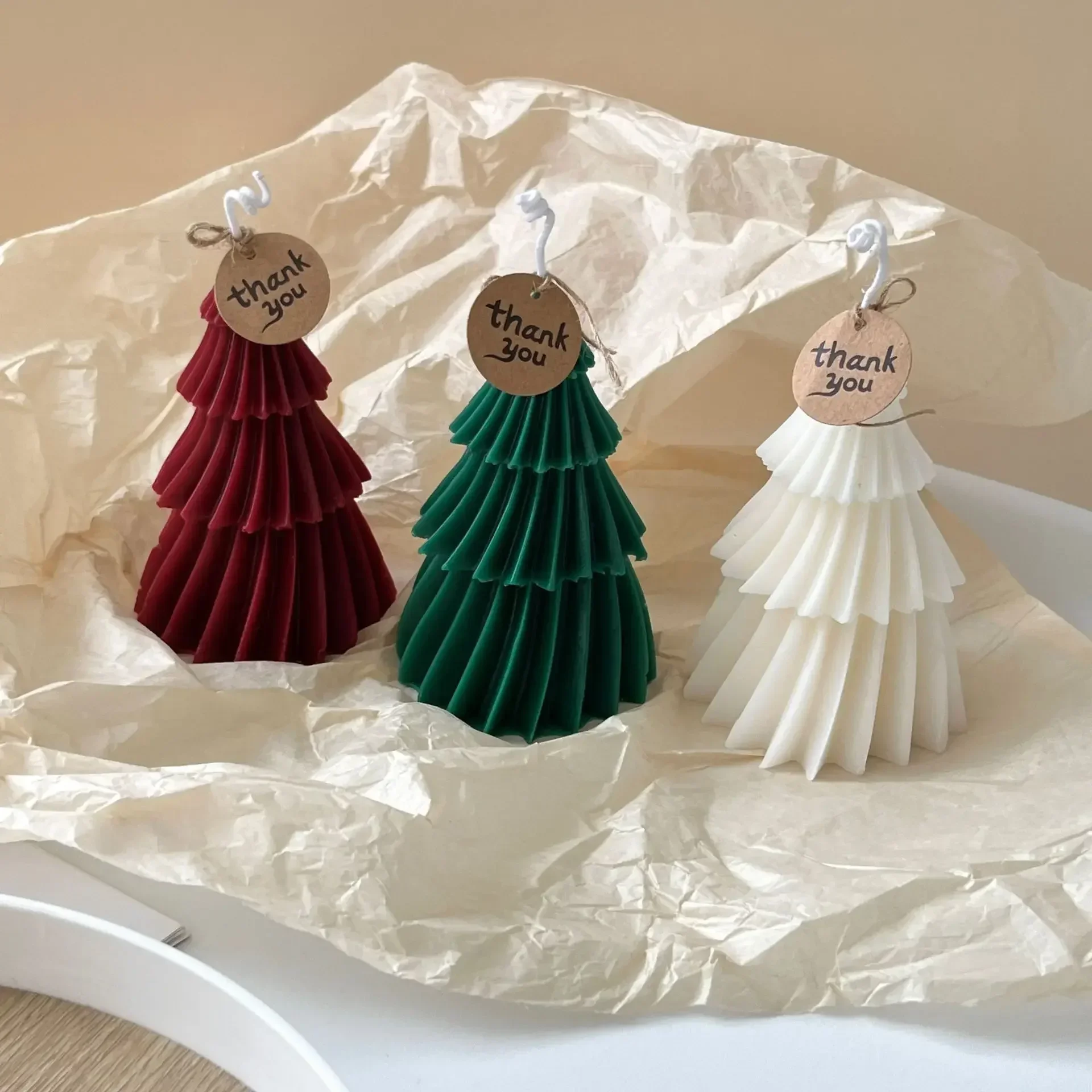 Christmas Tree Scented Candles Silicone Mold DIY Aromath Candle Soap Making Tools Resin Molds Christmas Candle Scented Decor