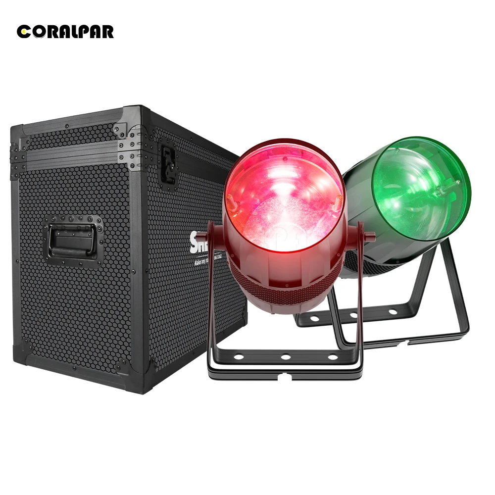 

CORALPAR Waterproof IP65 LED Zoom&Wash COB Par 300W RGBW 4in1 Light with Flight Case for Wedding Nightclub Church Theater