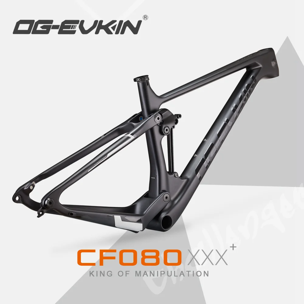 OG-EVKIN CF-080 Carbon Full Suspension Mountain Bike Frame 12X148 Thru-Axle 12V Boost 29er 2.35 Tire BB92 MTB Bicycle Disc Frame bicycle parts bicycle frame