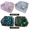 Toddler Kids Couch 2-in-1 Toddler Soft Couch Fold Out Toddler Chair Glow in Dark Convertible Plush Foam Chair for Girls and Boys 2