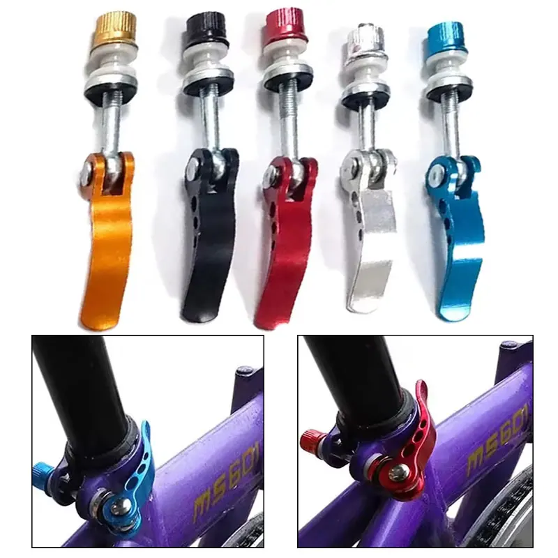 Universal Aluminum Alloy Quick Release Seatpost Clamp with Vibrant Lever Finish