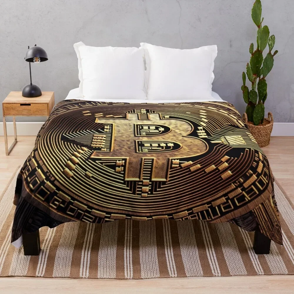 

Crypto Elegance: The Bitcoin Design Throw Blanket Polar Summer Beddings sofa bed Tourist Blankets
