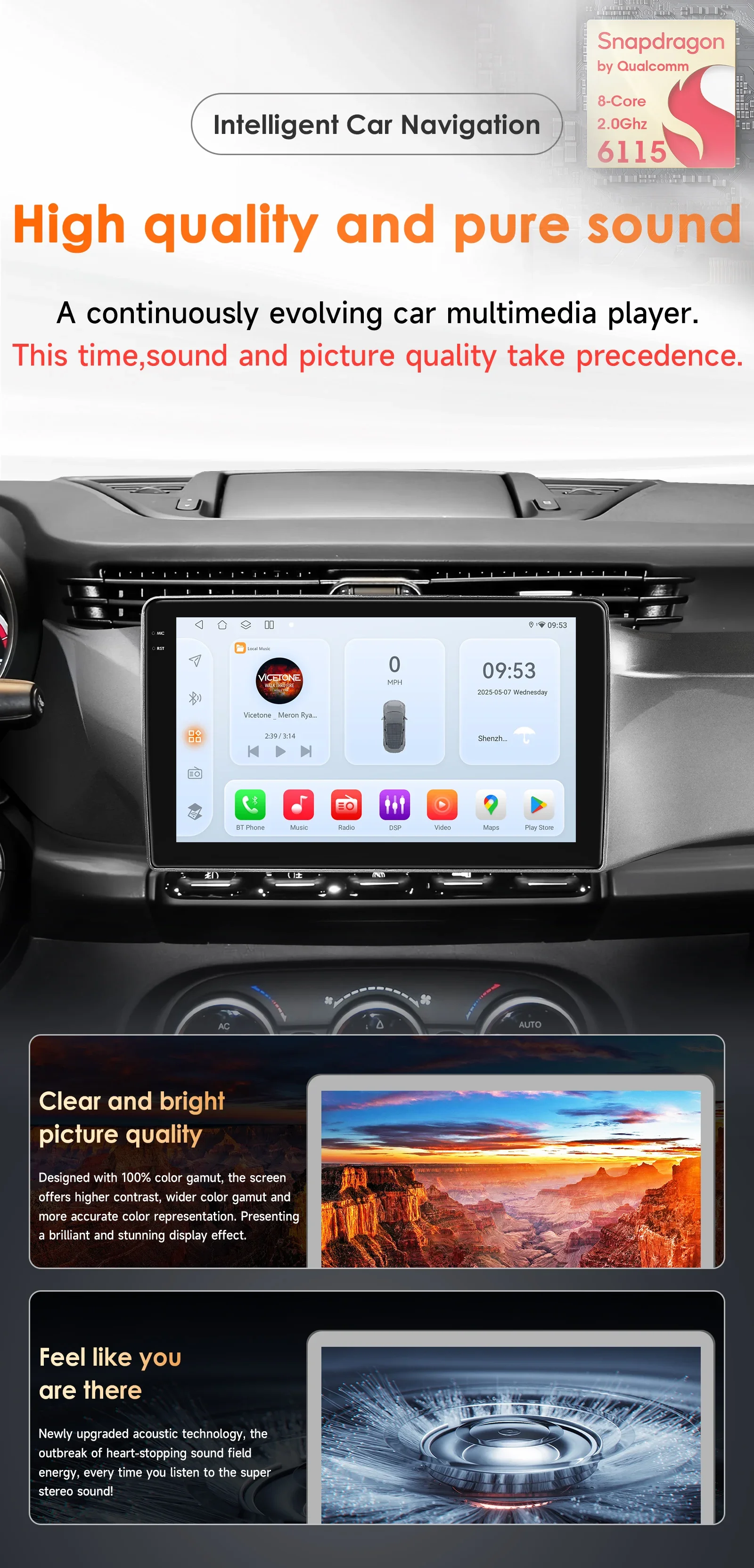 Hizpo 2 Din Android 14 Auto-Multimedia-Player für Alfa Romeo Giulietta 2010–2014 Furgonato Carplay 4G Wifi 360 Kamera Autoradio – Detail 4