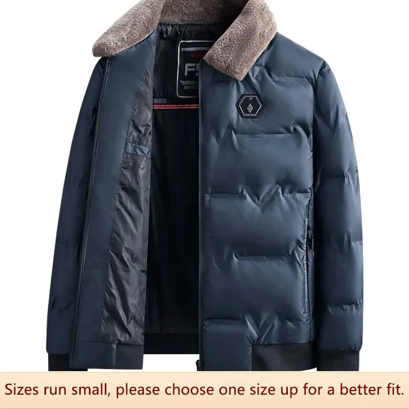 Thick warm cotton coat long men's fashion cotton clothes