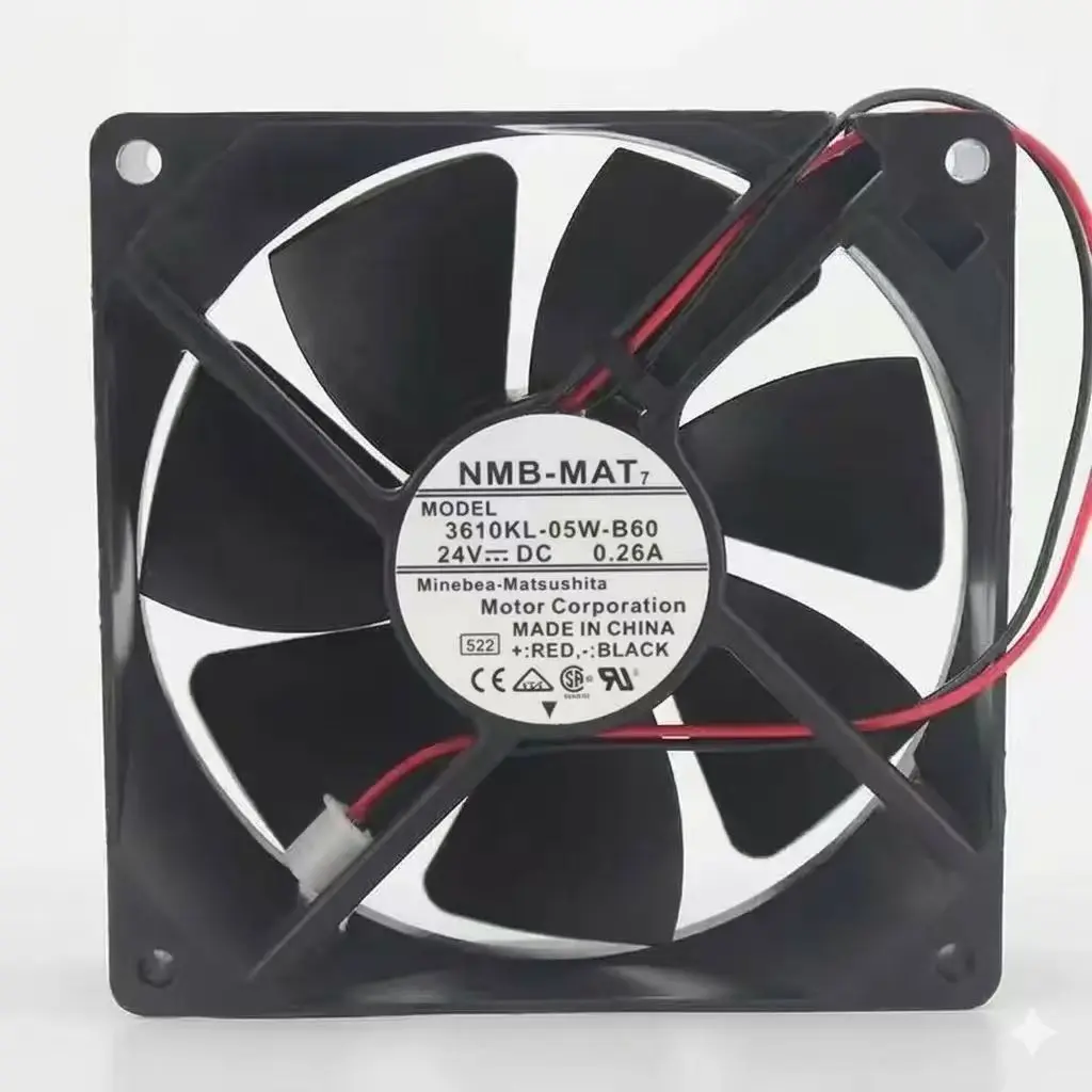NMB 9225 3610KL-05W-B60 0.26A 인버터 듀얼 볼 베어링 냉각 팬용 팬 24V 92*92*25mm