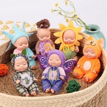 1pc Mini Forest Reborn Doll Kit Toy Simulation Reborn Baby Princess Cute Sleeping Dolls Toy with Clothes Accessories Birthday Gi