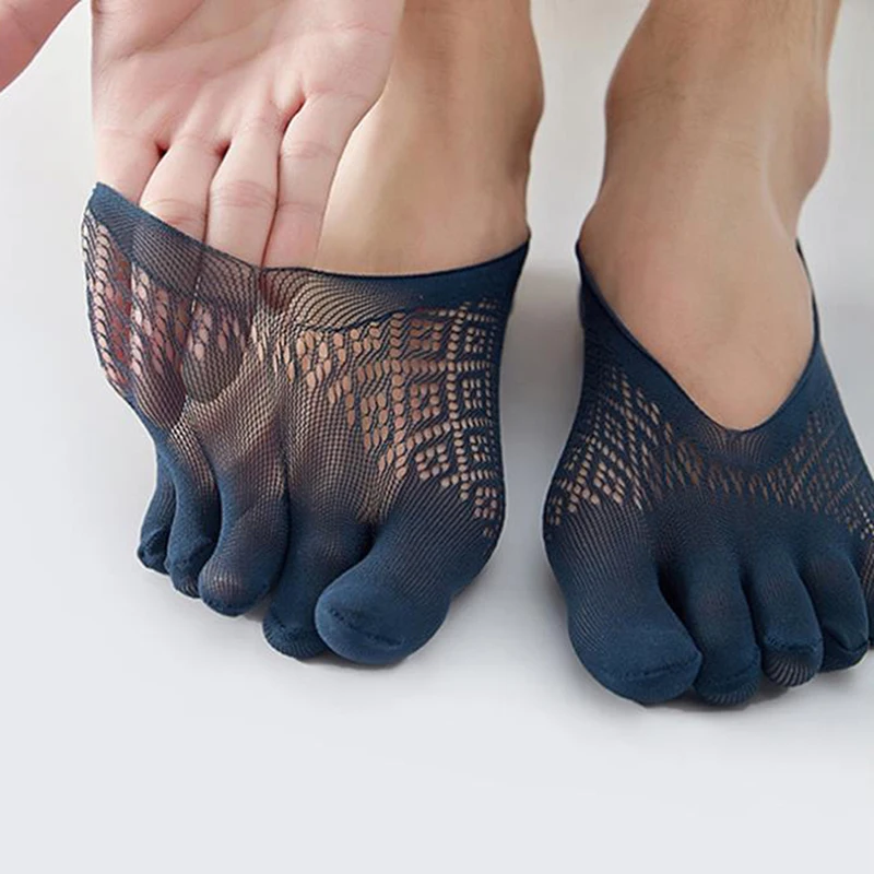 Chaussettes d'été à orteils en maille ajouré, absorbant la sueur