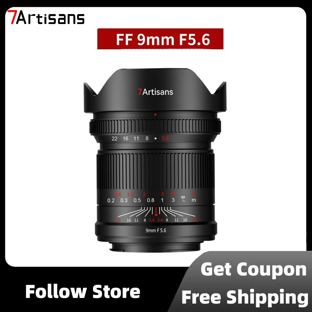 7 Artigiani 9Mm F5.6 Asph 132 ° Full Frame Obiettivo Per Fotocamere Ultra-Grandangolare Ultra-Veloce Prime Per Fotocamera Nikon Z Canon Rf E L Mount
