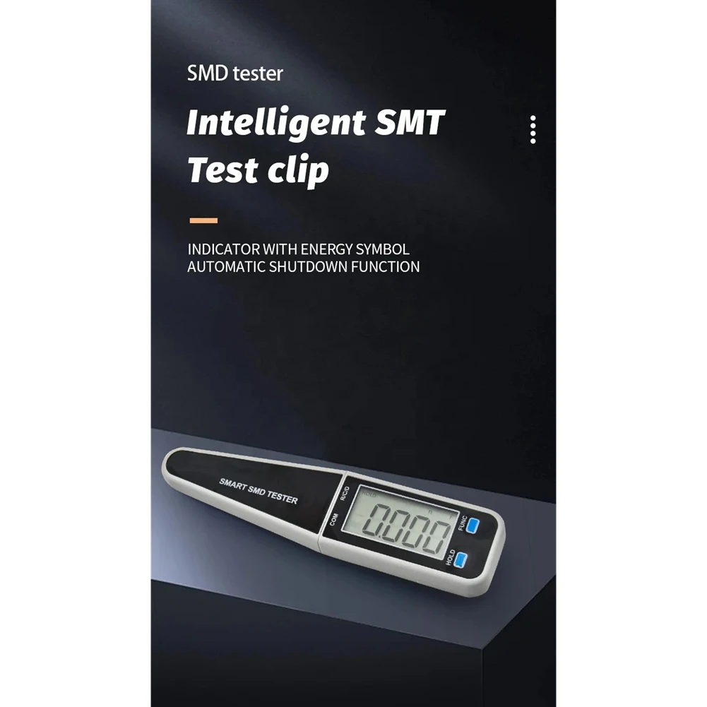 HOTA72T 디지털 스마트 핀셋 SMD 테스터 미터 저항 커패시턴스 인덕턴스 연속성 다이오드 테스트 측정 도구