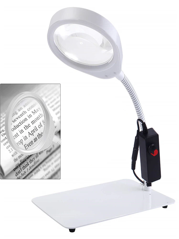 Desktop Magnifier Magnifying Loupe With 5x 8x 10x Lens Lamp Desktype