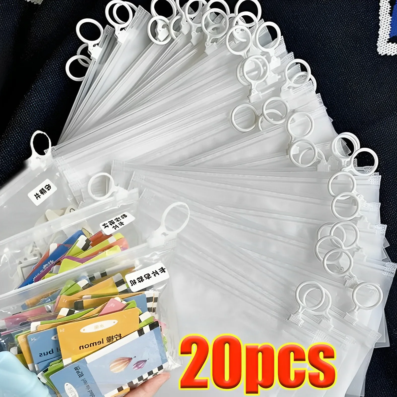 

10/20pcs Travel PVC Bag Zipper Storage Bag for Cosmetic/Underwear Sock Transparent Packaging Bag Storage Pouch 23*14.5cm
