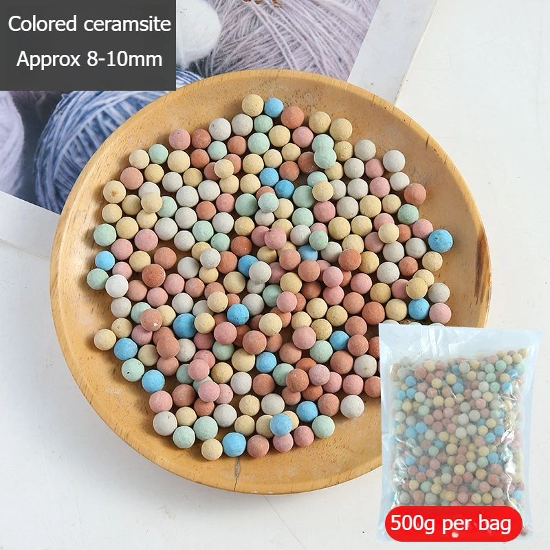 500g Colored Ceramsite for Flower Pots (for Bottom Laying) Succulent Planting Nutrient Soil Granular Soil for Flower Cultivation