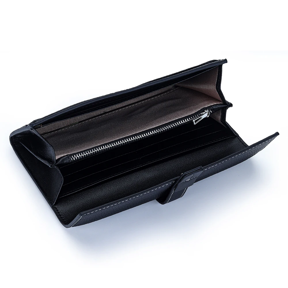2024 New Womens Long Wallet Large Capacity Luxury Brand Design Genuine Leather Clutch Wallet Multi Card Organizer Billfold Bag